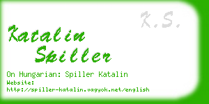 katalin spiller business card